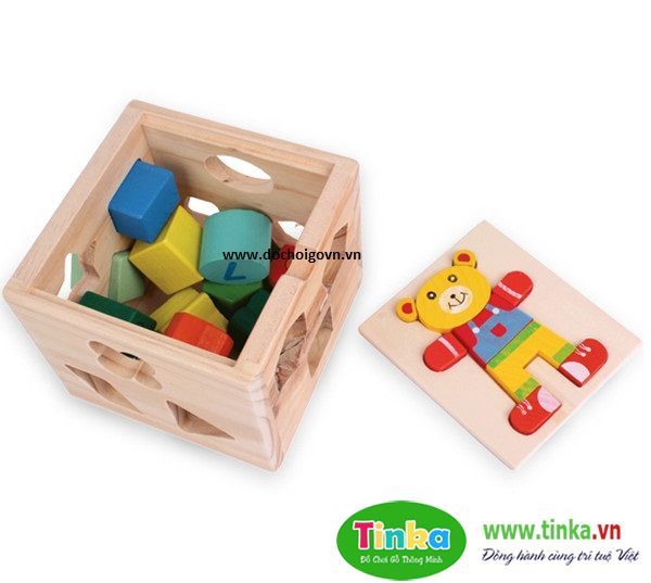 Hộp thả khối hình gấu