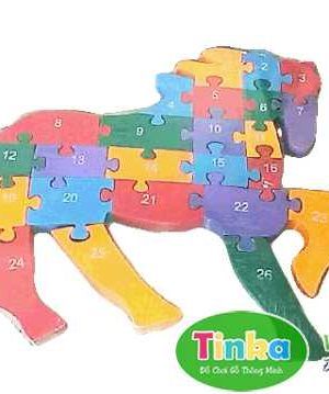 Ghép hình con vật theo số và chữ