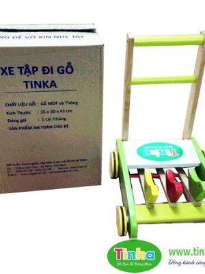 xe tập đi bằng gỗ tinka